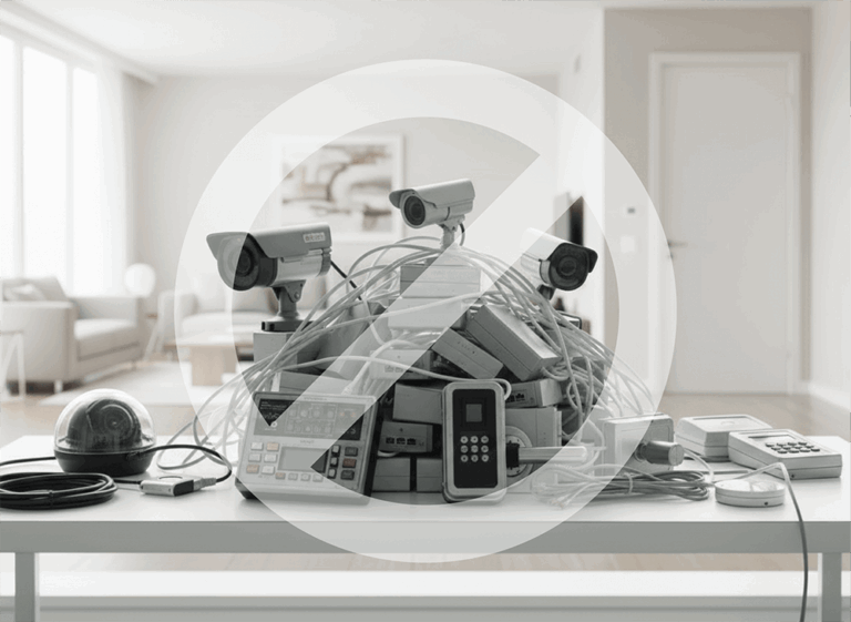 No bulky stack of security devices