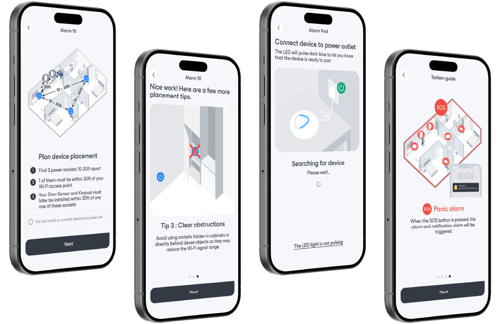 4 nami Commissioning Screens